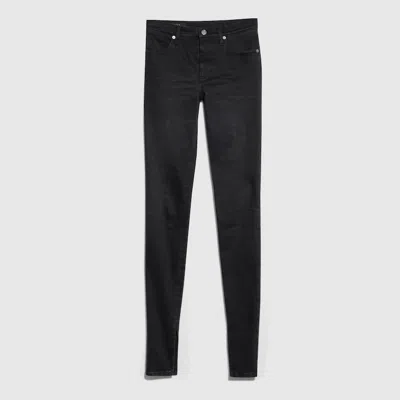 Gucci Washed Cotton Denim Skinny Pants In Black
