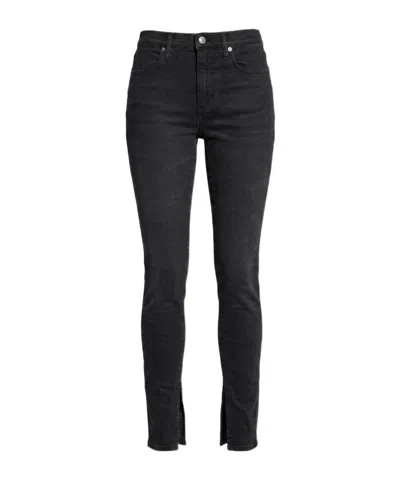 Gucci Washed Cotton Denim Skinny Pants In Black