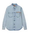Gucci Washed Denim Shirt With Gg Insert