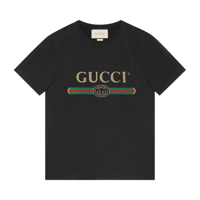 Pre-owned Gucci Washed Jersey Oversize T-shirt 'black' | Men's Size Xs