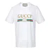 Gucci Oversized Cotton T-shirt With Logo In White