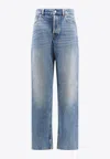 Gucci Washed Straight-leg Boyfriend Jeans In Blue