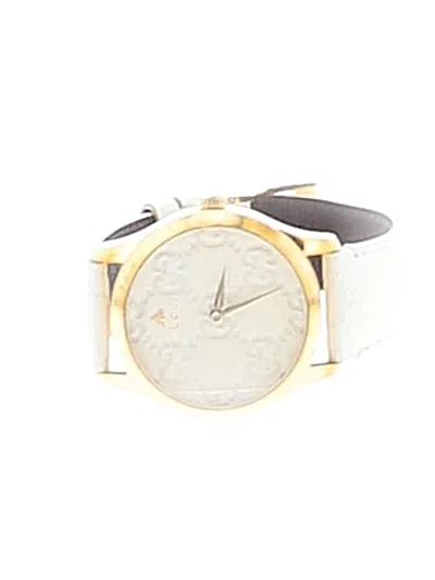Pre-owned Gucci Watch In White