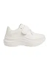 Gucci Sculpted Platform Wave Sneaker With Velcro Strap In White