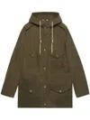 Gucci Waxed Cotton Adjustable Length Jacket In Green
