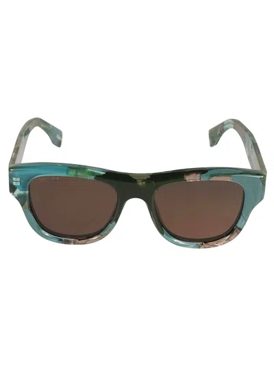 Gucci Wayfarer Classic Sunglasses In Green-green-brown