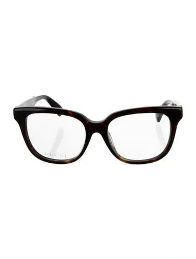 Pre-owned Gucci Wayfarer Eyeglasses In Brown