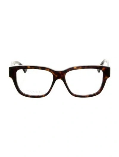 Pre-owned Gucci Wayfarer Eyeglasses In Brown