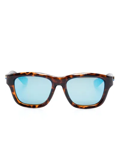Gucci Wayfarer-frame Sunglasses In Brown