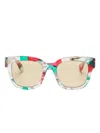Gucci Wayfarer-frame Sunglasses In Neutrals