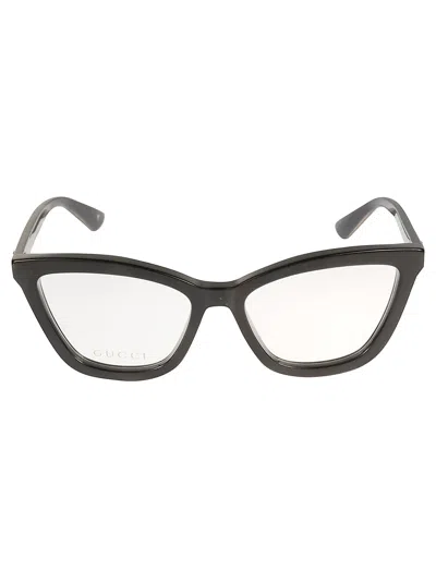 Gucci Wayfarer Lens Logo Frame In Black