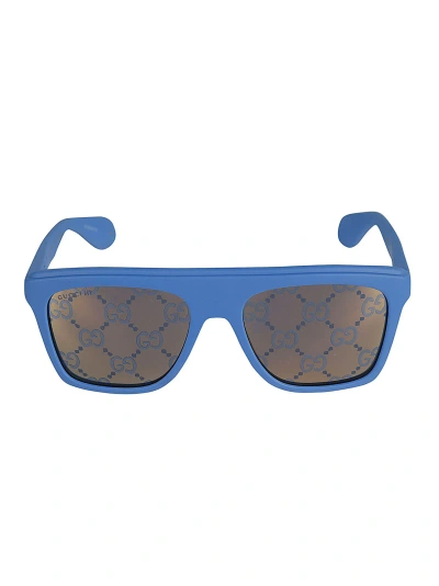 Gucci Wayfarer Monogram Sunglasses In Blue