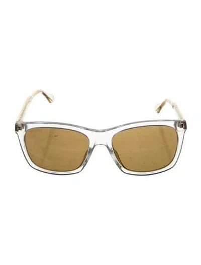 Pre-owned Gucci Wayfarer Tinted Sunglasses In Transparent