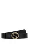 Gucci Logo Plaque Buckled Belt