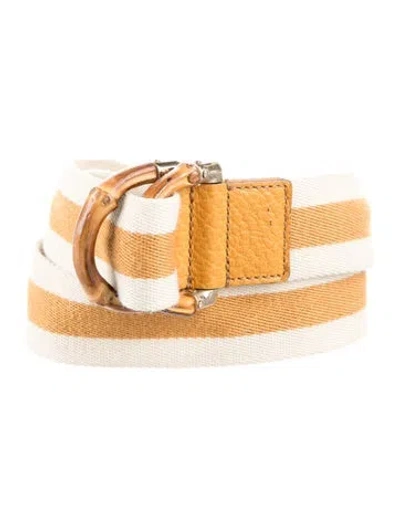 Pre-owned Gucci Web Accent Belt In Multi