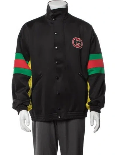 Pre-owned Gucci Web Accent Bomber Jacket In Multi