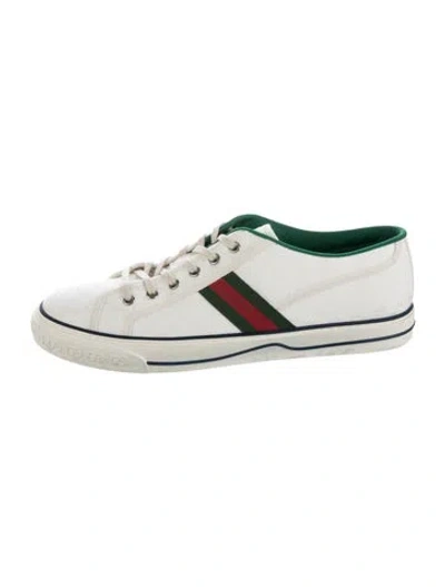 Pre-owned Gucci Web Accent Canvas Sneakers In Multi