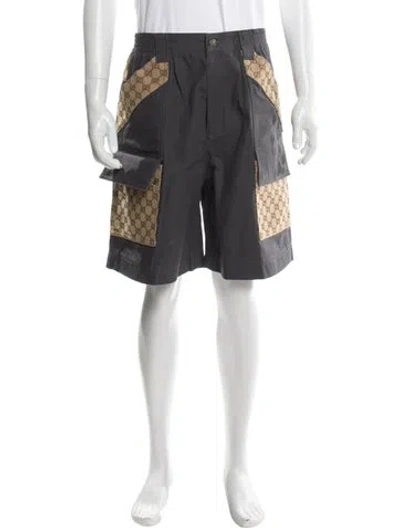 Pre-owned Gucci Web Accent Cargo Shorts In Multi