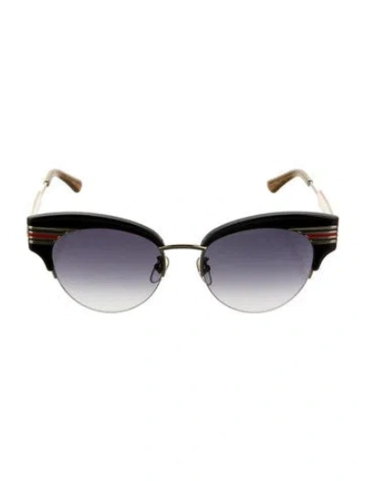 Pre-owned Gucci Web Accent Cat-eye Sunglasses W/ Tags In Multi