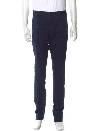 Pre-owned Gucci Web Accent Chinos In Blue