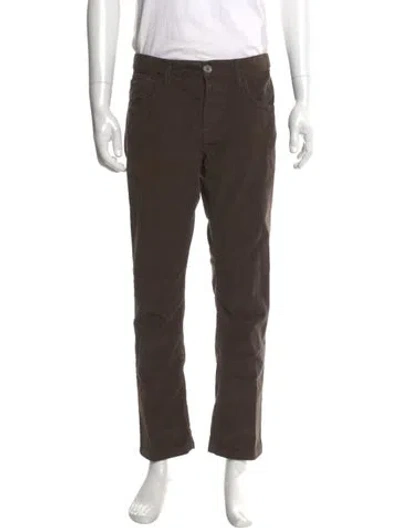 Pre-owned Gucci Web Accent Chinos In Brown