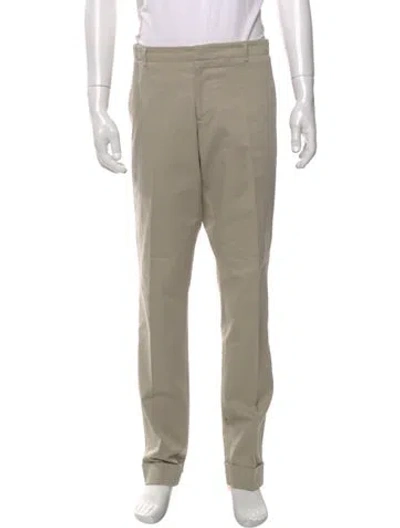 Pre-owned Gucci Web Accent Chinos In Brown