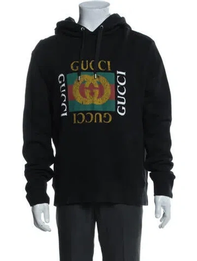 Pre-owned Gucci Web Accent Crew Neck Hoodie In Multi
