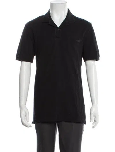 Pre-owned Gucci Web Accent Crew Neck Polo Shirt In Gray