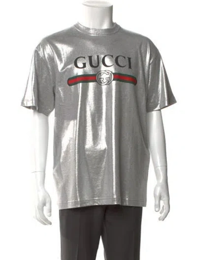 Pre-owned Gucci Web Accent Crew Neck T-shirt W/ Tags In Neutral