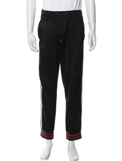 Pre-owned Gucci Web Accent Joggers In Black