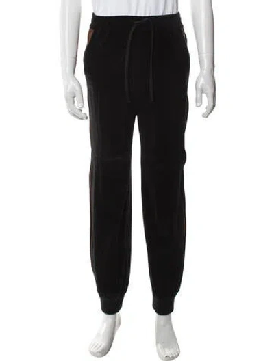 Pre-owned Gucci Web Accent Joggers In Black
