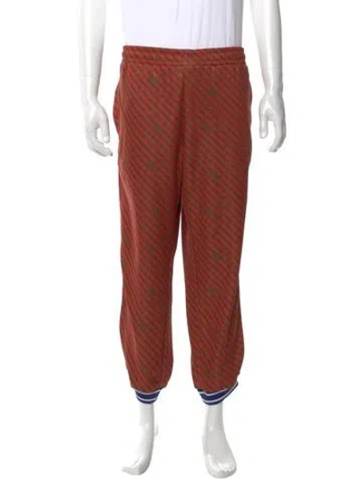 Pre-owned Gucci Web Accent Joggers In Multi