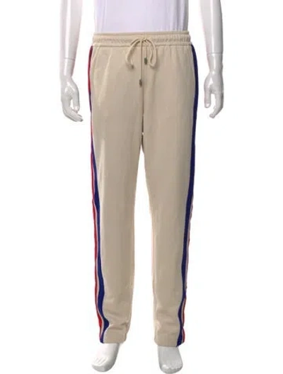 Pre-owned Gucci Web Accent Joggers In Neutrals