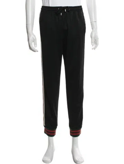 Pre-owned Gucci Web Accent Lounge Bottoms In Black