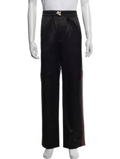 Pre-owned Gucci Web Accent Pants In Black
