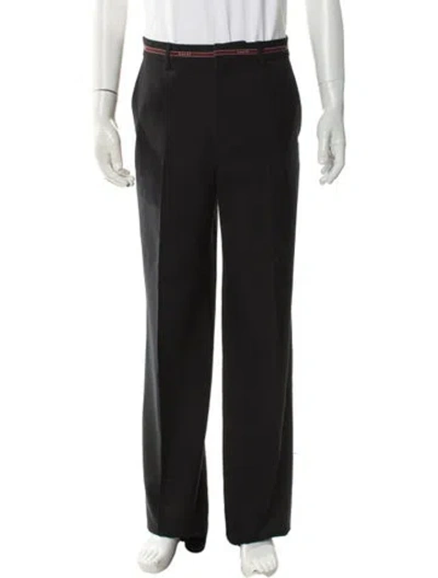 Pre-owned Gucci Web Accent Pants In Black