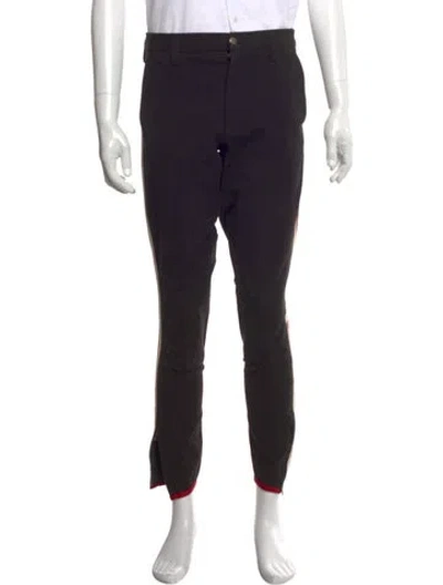 Pre-owned Gucci Web Accent Pants In Black