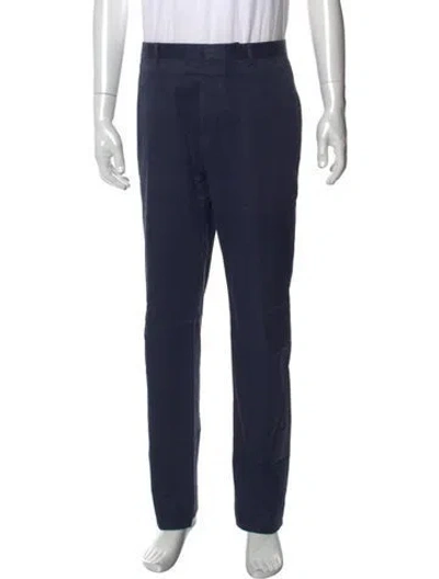 Pre-owned Gucci Web Accent Pants In Blue