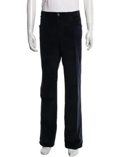 Pre-owned Gucci Web Accent Pants In Blue