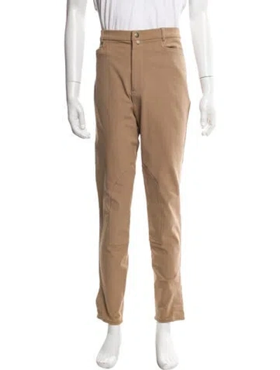 Pre-owned Gucci Web Accent Pants In Brown