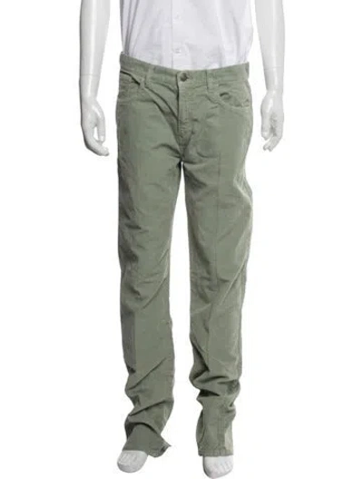 Pre-owned Gucci Web Accent Pants In Green