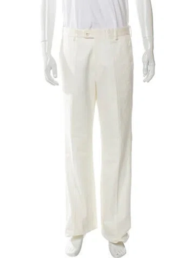 Pre-owned Gucci Web Accent Pants In Neutral