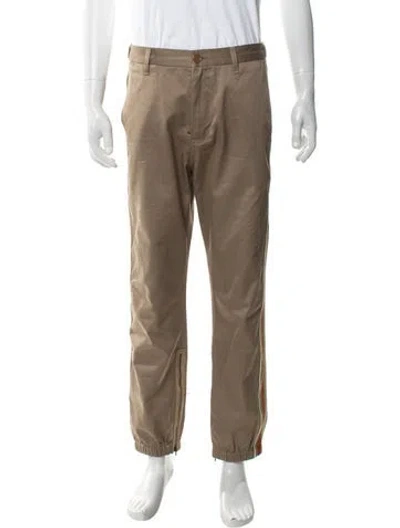 Pre-owned Gucci Web Accent Pants In Neutral