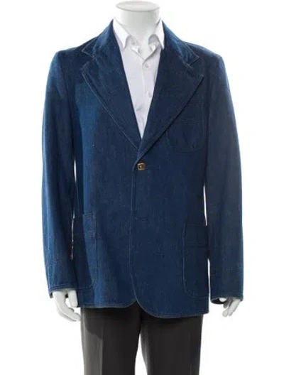 Pre-owned Gucci Web Accent Sport Coat In Blue