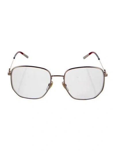 Pre-owned Gucci Web Accent Square Eyeglasses