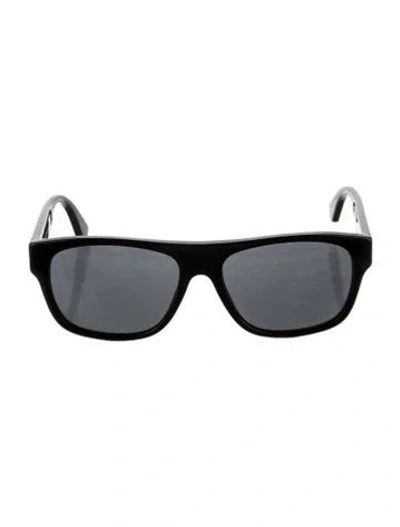 Pre-owned Gucci Web Accent Square Sunglasses In Green