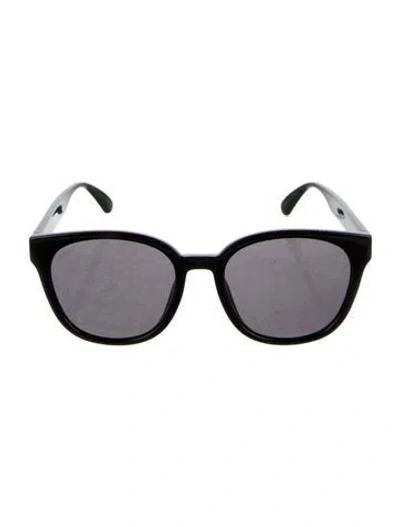 Pre-owned Gucci Web Accent Square Sunglasses W/ Tags In Black