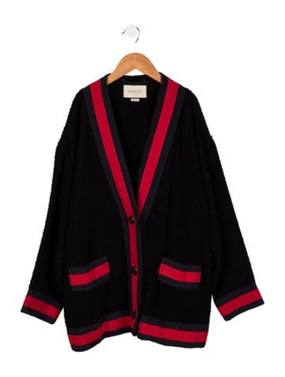 Pre-owned Gucci Babies' Web Accent Trim Denim Jacket In Blue