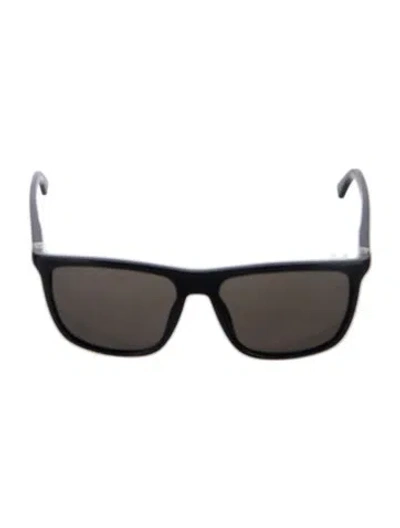Pre-owned Gucci Web Accent Wayfarer Sunglasses In Black