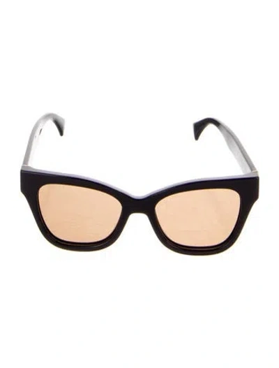 Pre-owned Gucci Web Accent Wayfarer Sunglasses In Purple